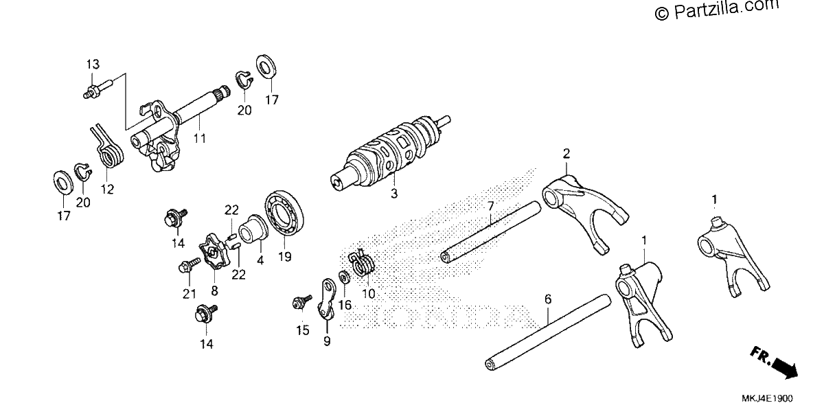 Diagrama de GEARSHIFT DRUM
