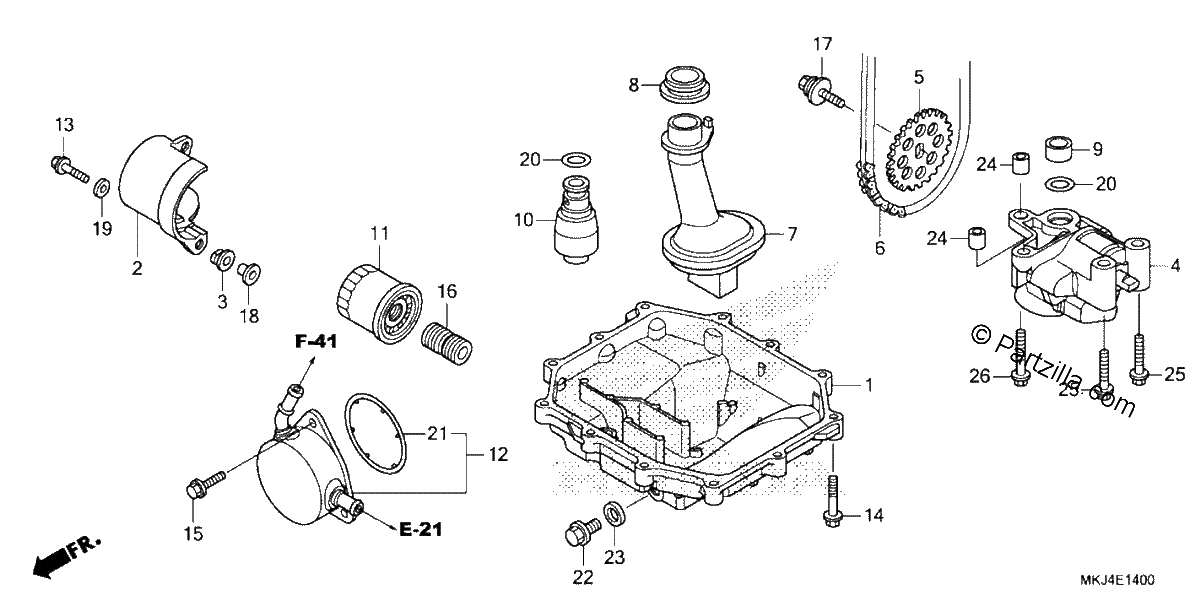 Diagrama de OIL PAN OIL PUMP