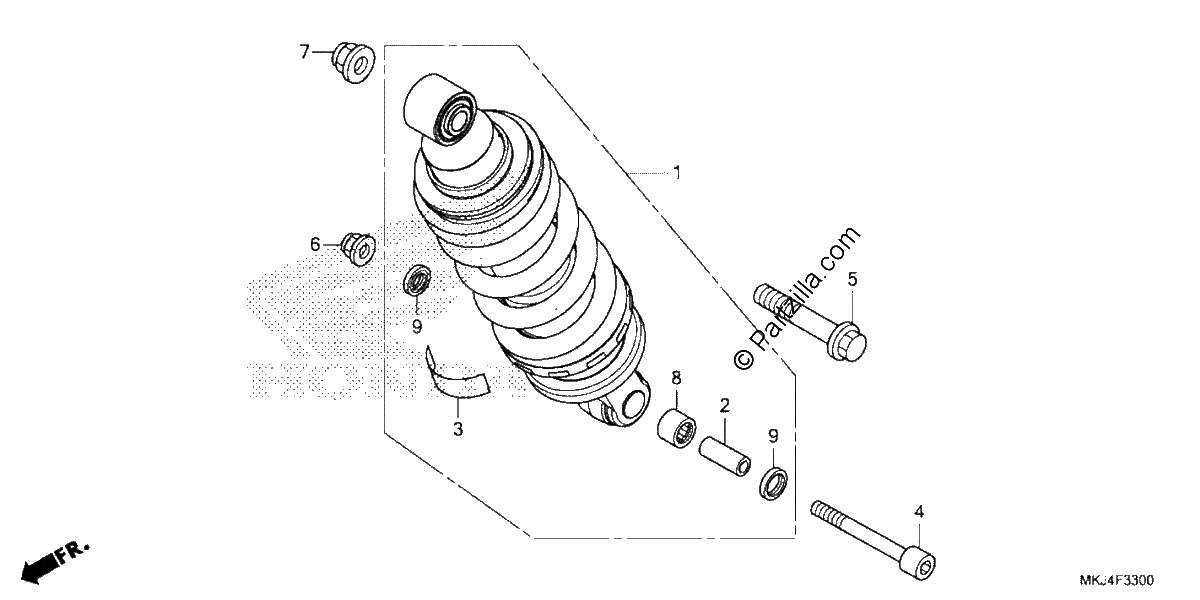 Diagrama de REAR SHOCK ABSORBER