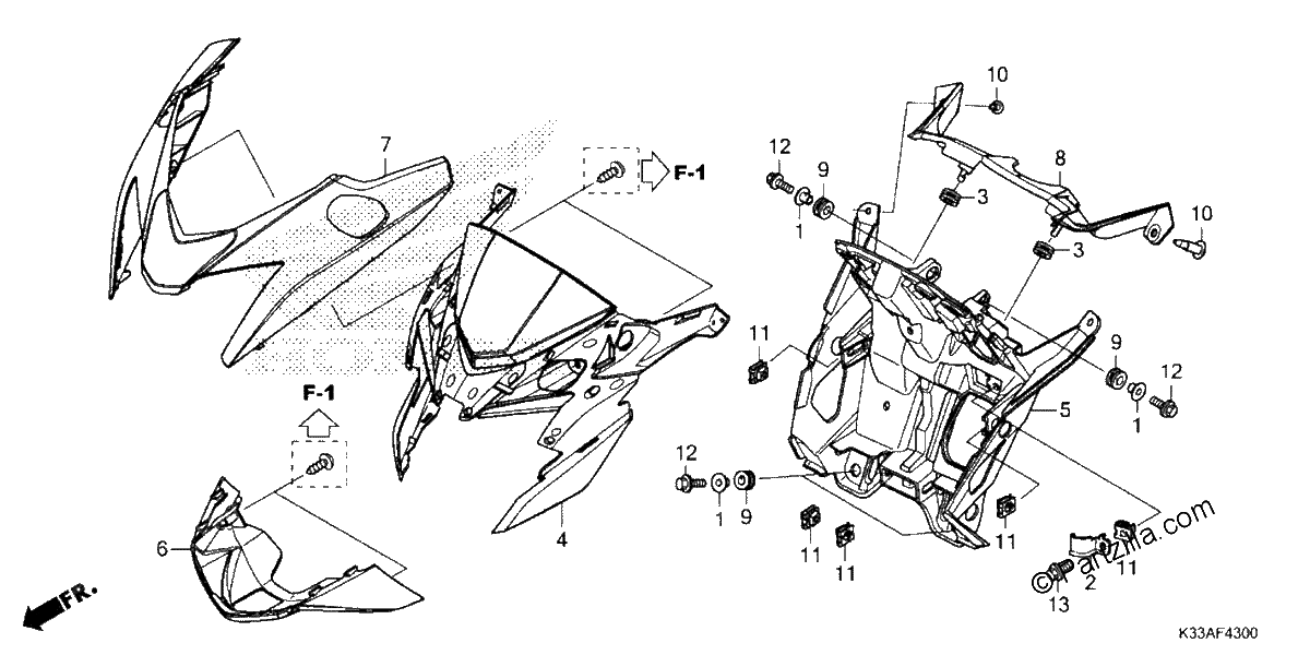 Diagrama de FRONT COWL