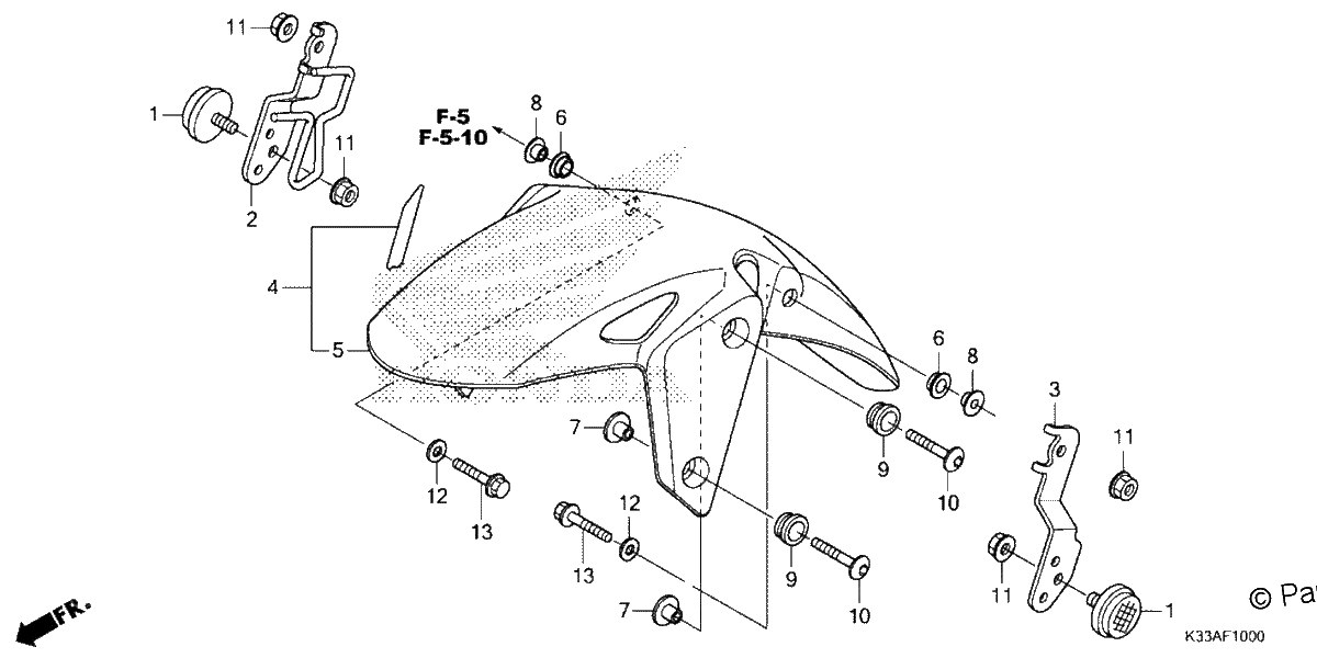 Diagrama de FRONT FENDER