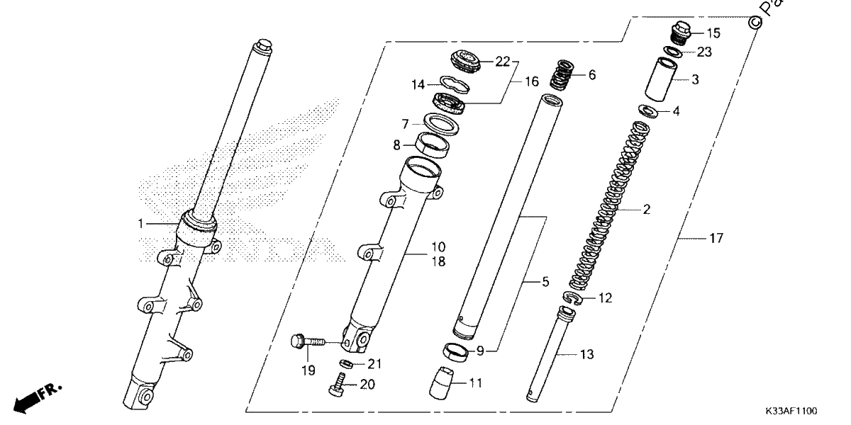 Diagrama de FRONT FORK