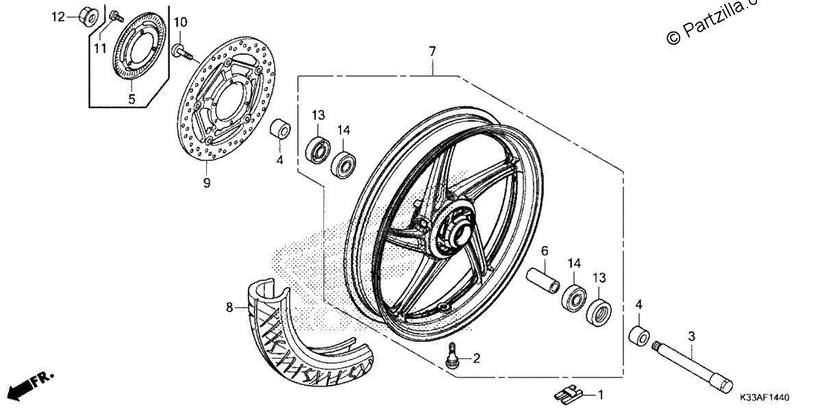Diagrama de FRONT WHEEL