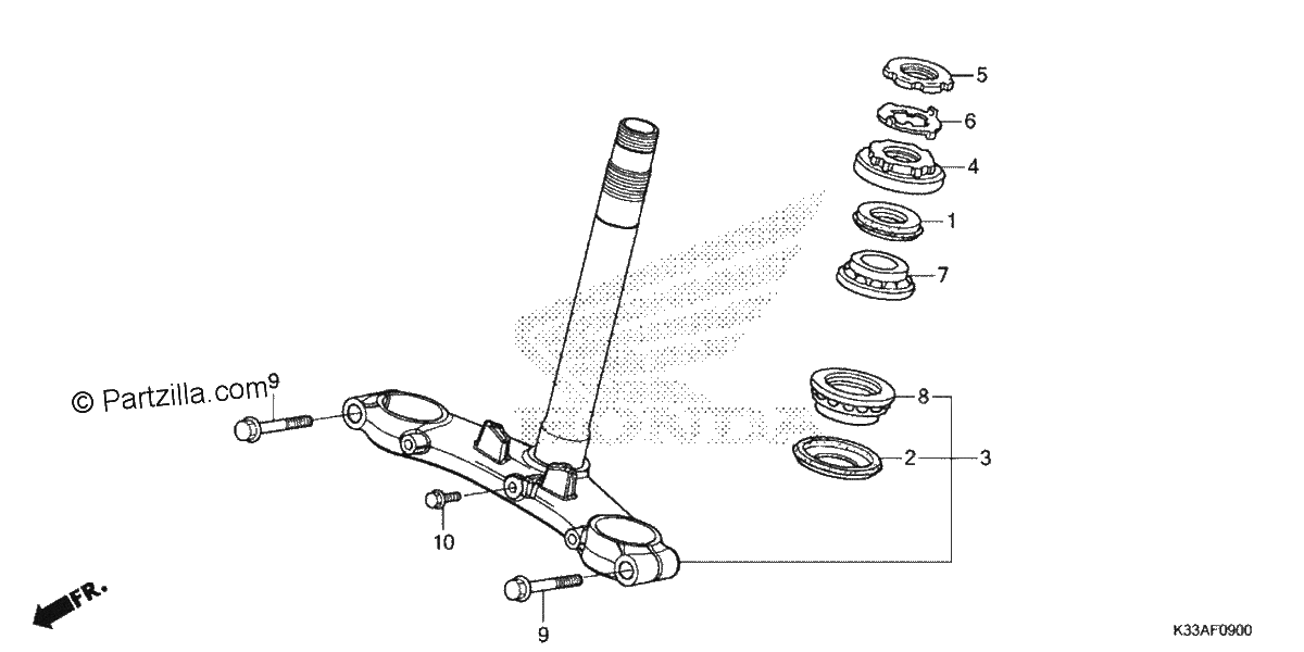 Diagrama de STEERING STEM