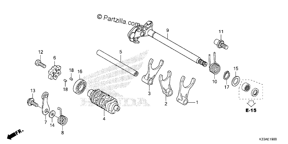 Diagrama de GEARSHIFT DRUM