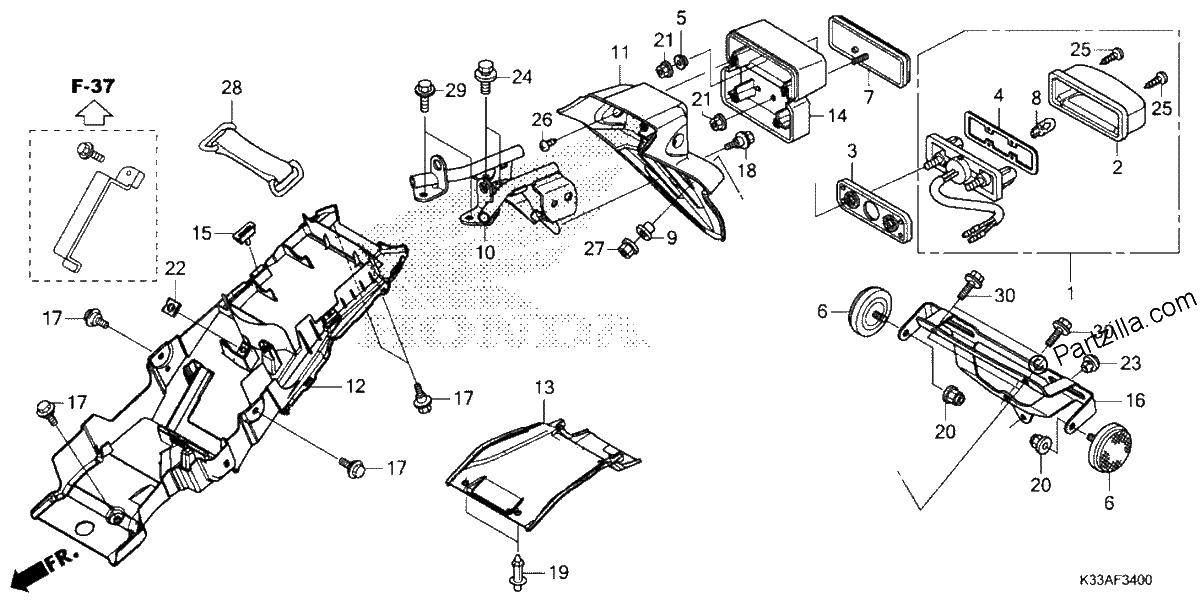 Diagrama de REAR FENDER