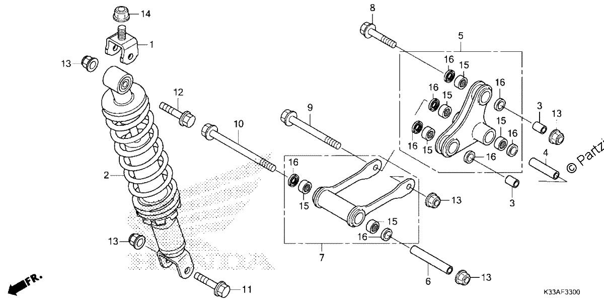 Diagrama de REAR SHOCK ABSORBER