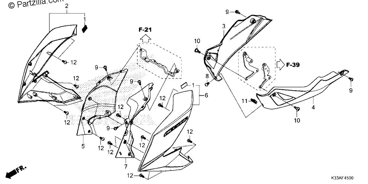 Diagrama de SHROUD UNDER COWL