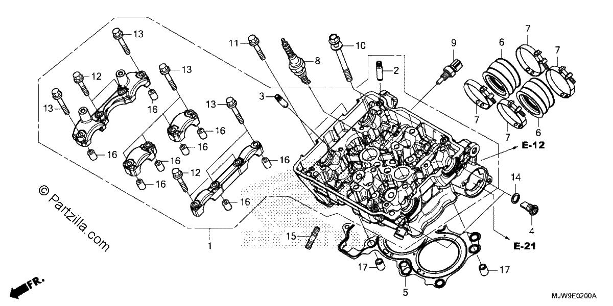 Diagrama de CYLINDER HEAD