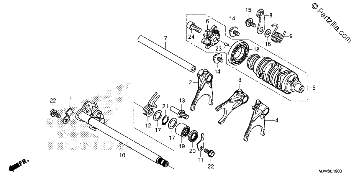 Diagrama de GEARSHIFT DRUM