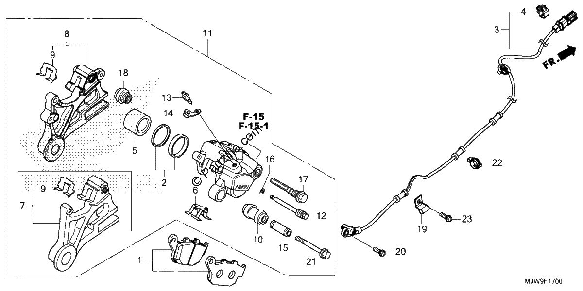 Diagrama de REAR BRAKE CALIPER