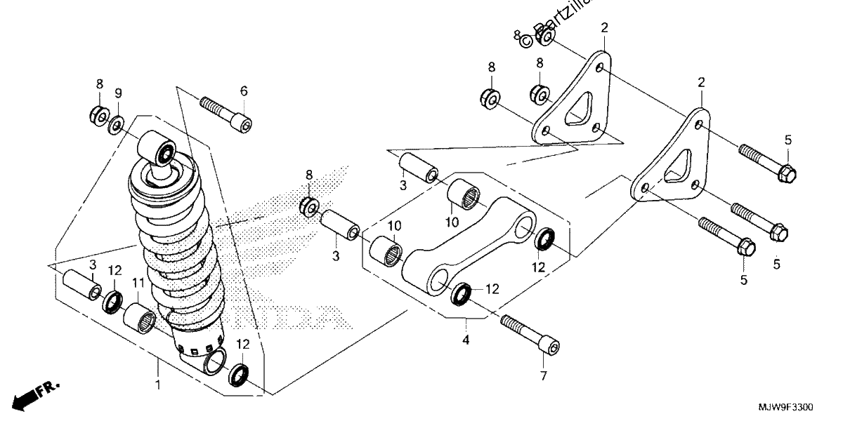 Diagrama de REAR SHOCK ABSORBER