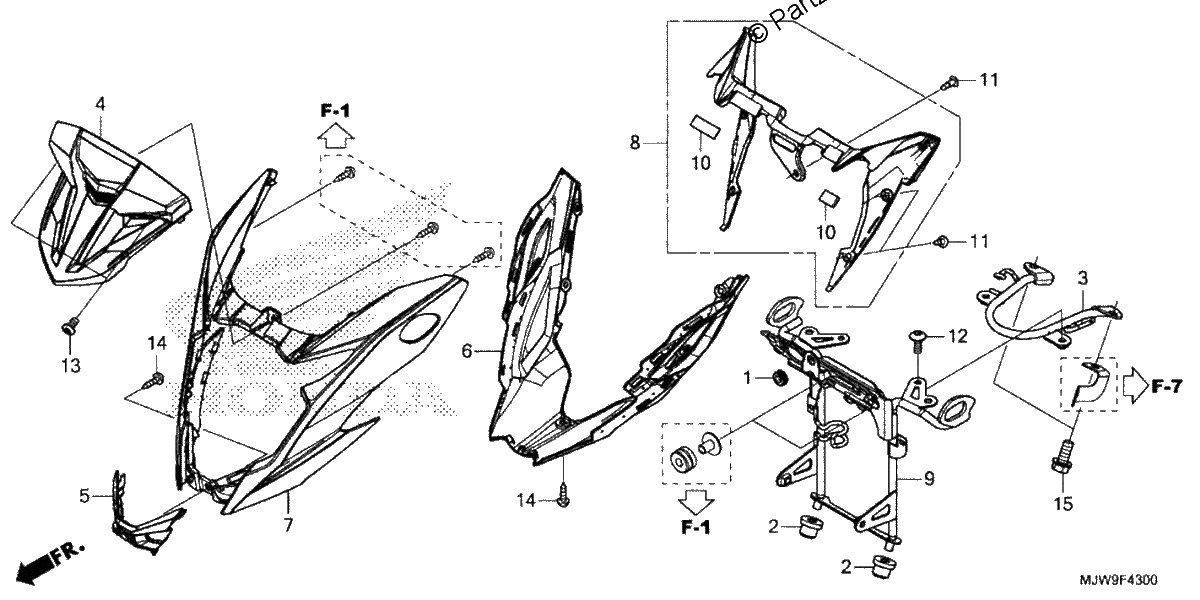 Diagrama de FRONT COWL