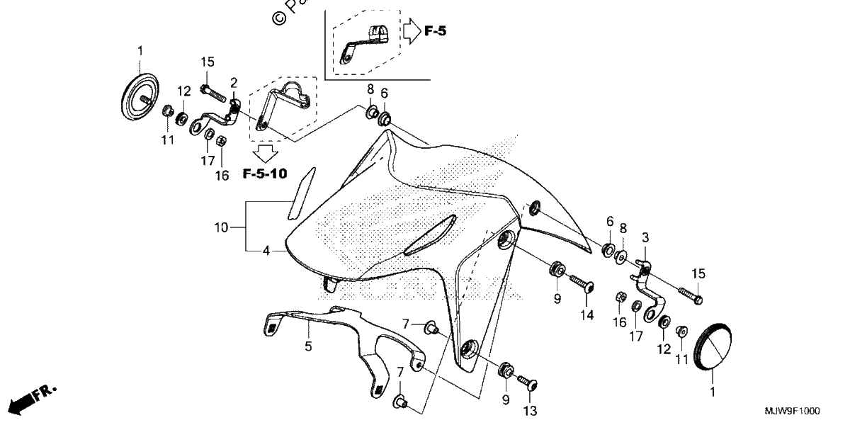 Diagrama de FRONT FENDER