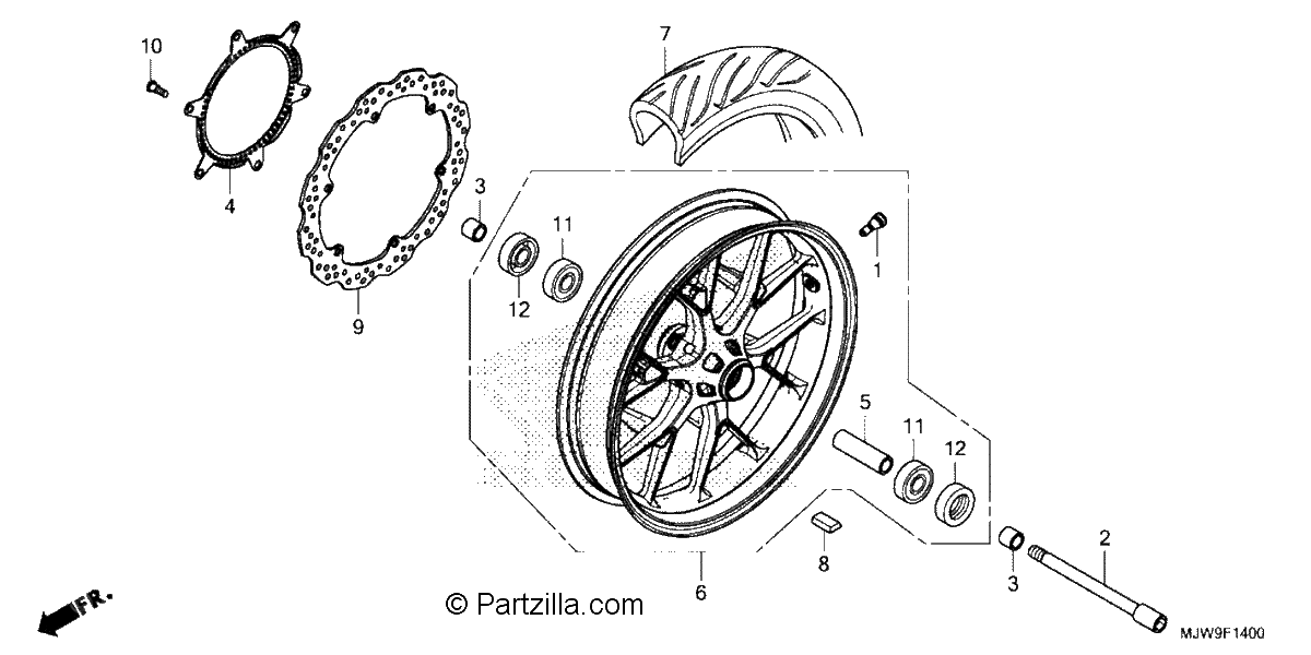 Diagrama de FRONT WHEEL