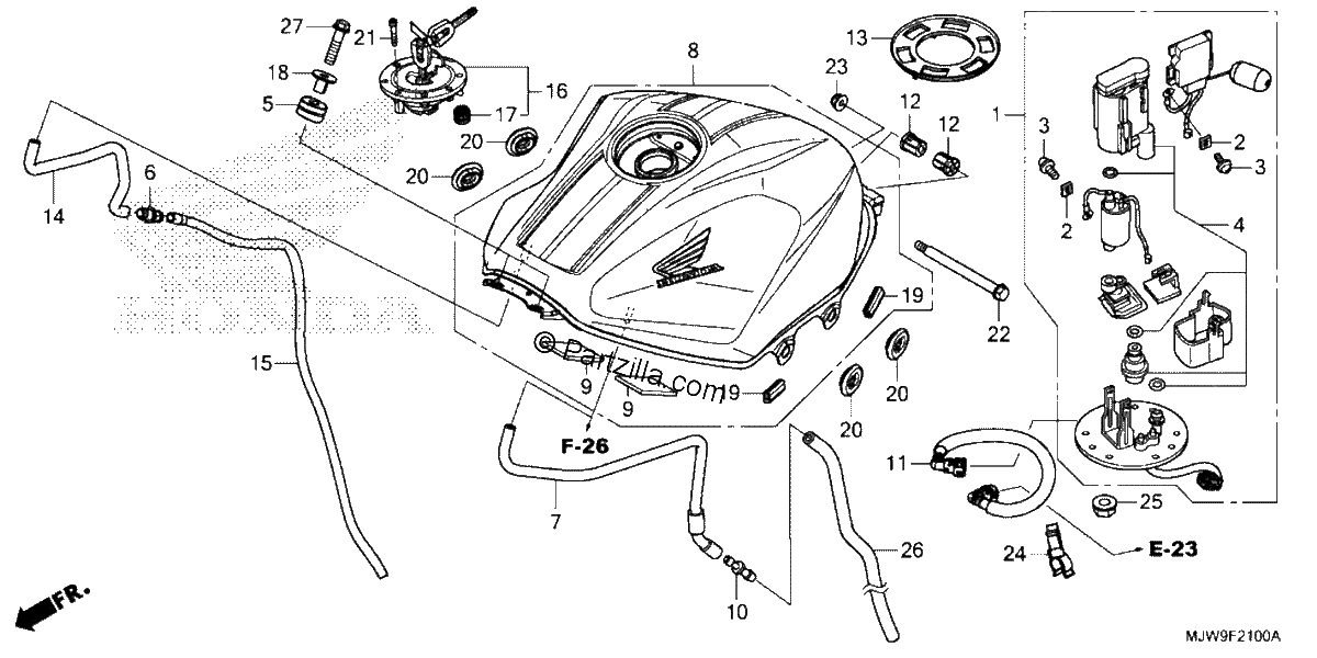 Diagrama de FUEL TANK FUEL PUMP