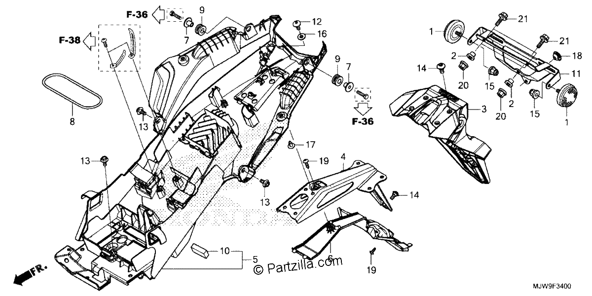 Diagrama de REAR FENDER