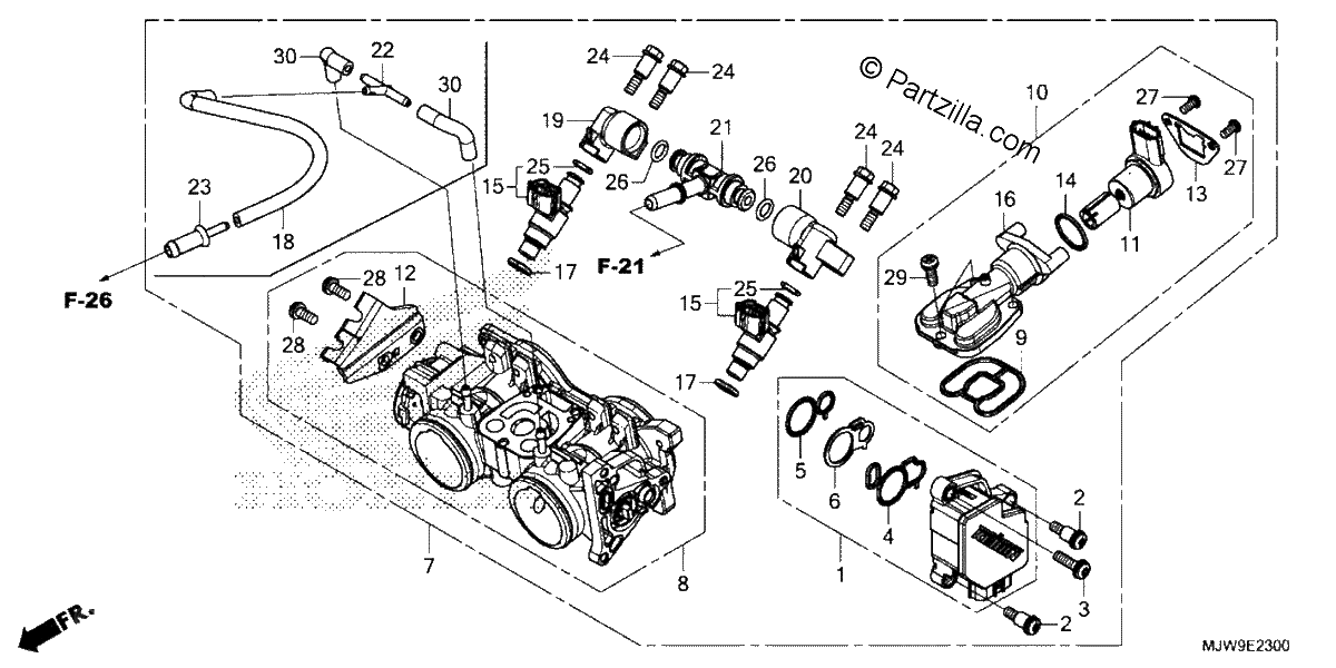 Diagrama de THROTTLE BODY