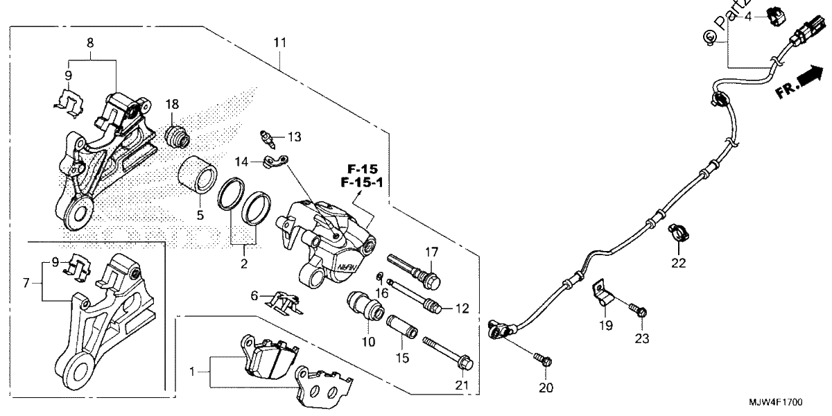 Diagrama de REAR BRAKE CALIPER