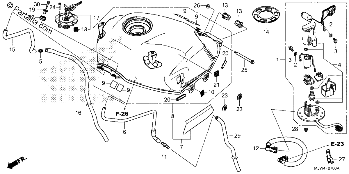 Diagrama de FUEL TANK FUEL PUMP