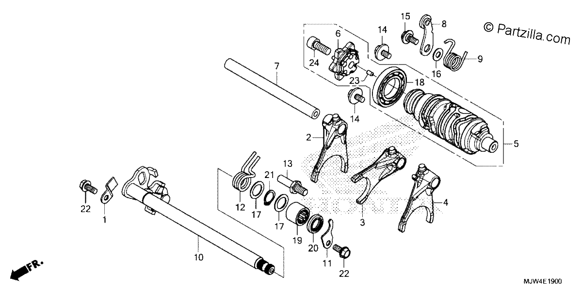 Diagrama de GEARSHIFT DRUM