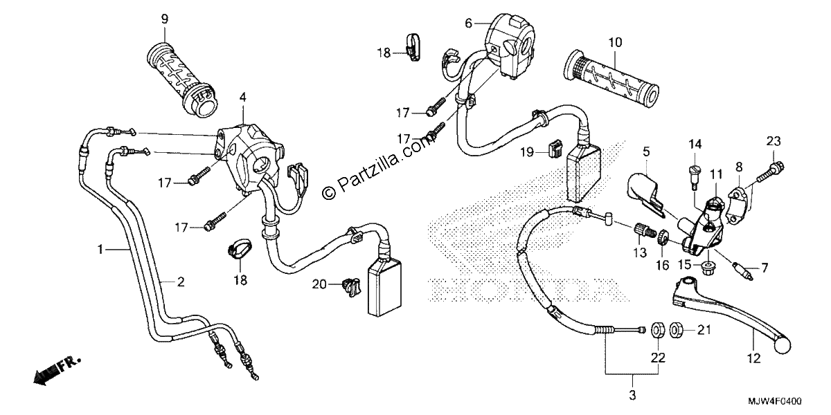 Diagrama de HANDLE LEVER SWITCH CABLE