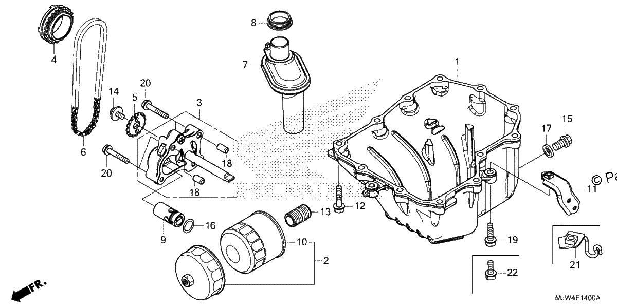 Diagrama de OIL PAN OIL PUMP