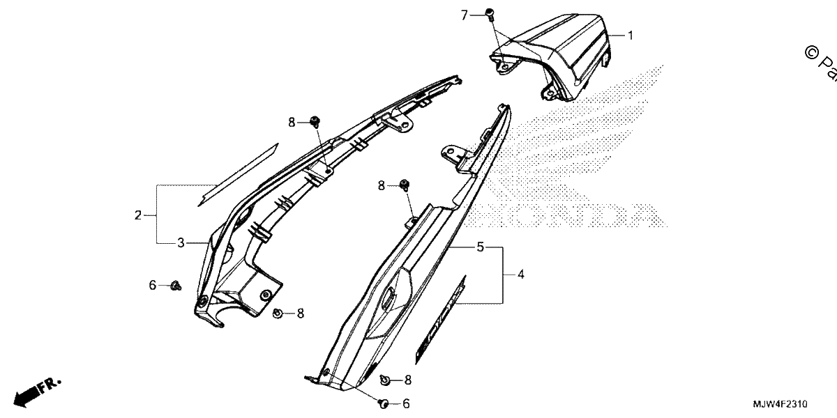 Diagrama de REAR COWL