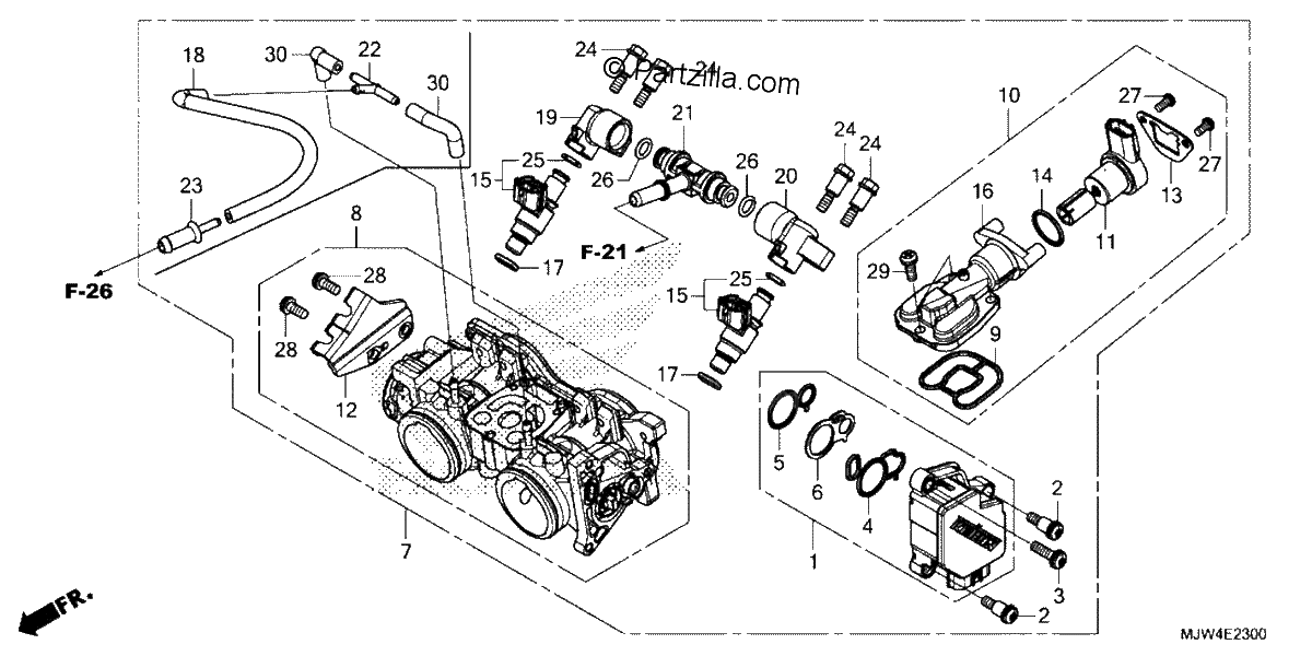 Diagrama de THROTTLE BODY