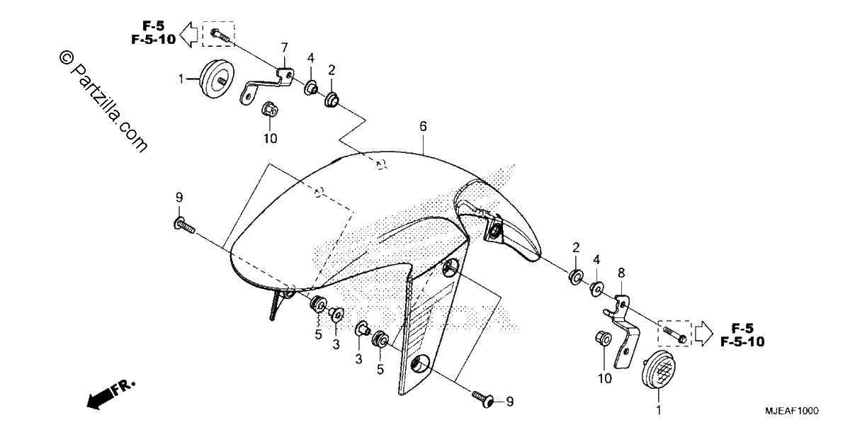 Diagrama de FRONT FENDER