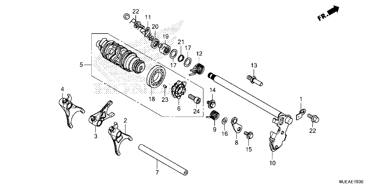 Diagrama de GEARSHIFT DRUM