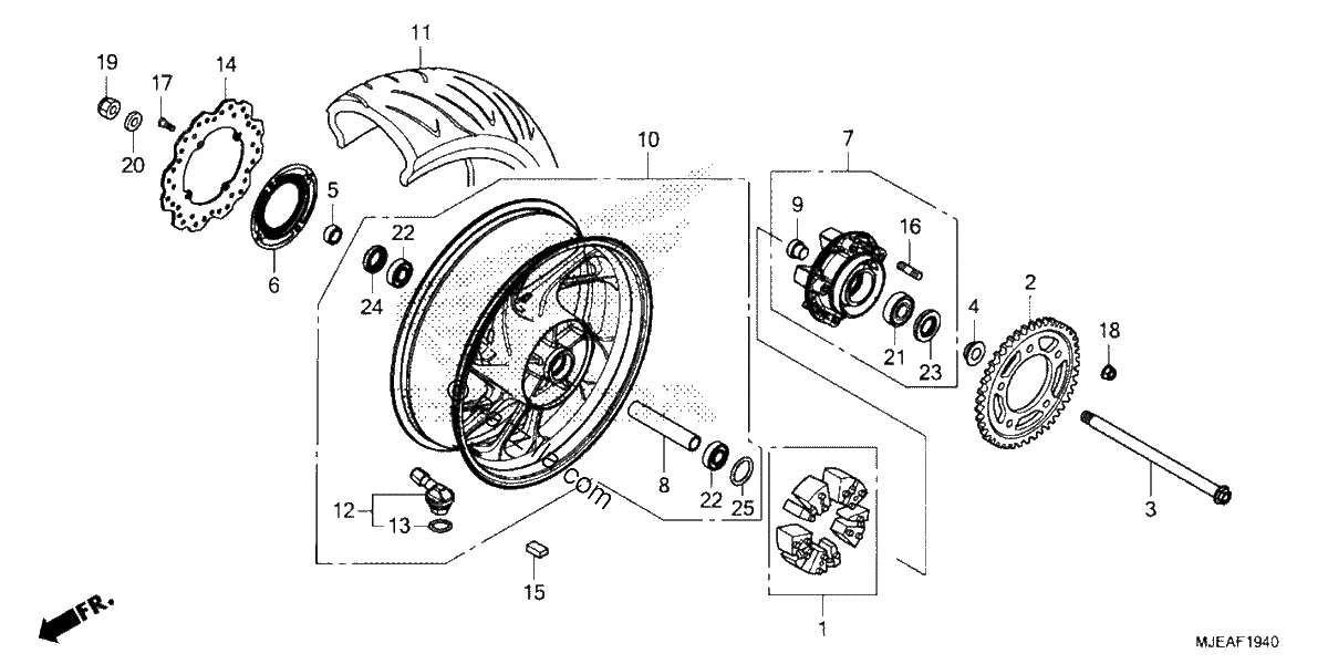 Diagrama de REAR WHEEL