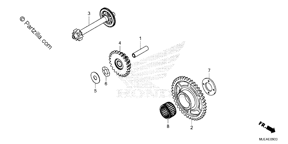 Diagrama de STARTING DRIVEN GEAR