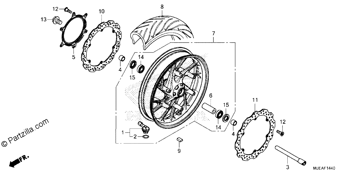Diagrama de FRONT WHEEL