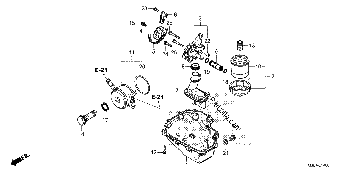 Diagrama de OIL PAN OIL PUMP