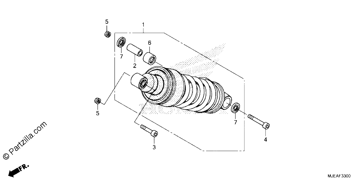 Diagrama de REAR SHOCK ABSORBER