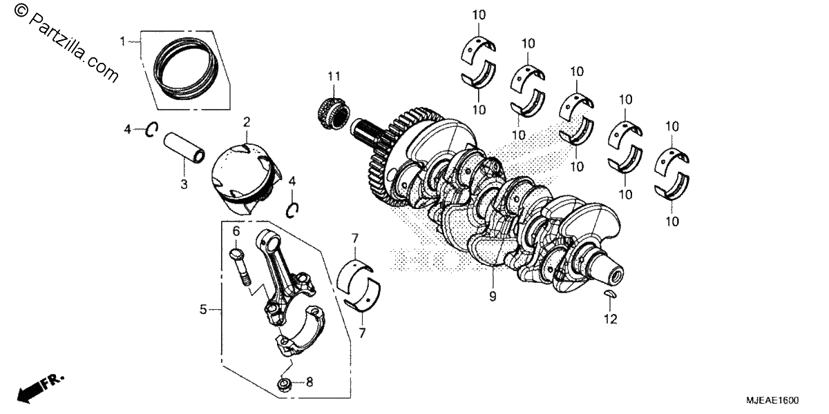 Diagrama de CRANKSHAFT PISTON