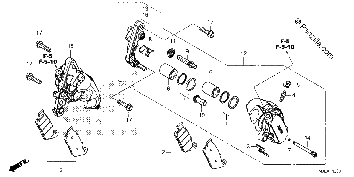 Diagrama de FRONT BRAKE CALIPER