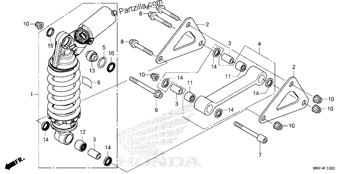 Diagrama de REAR SHOCK ABSORBER 1