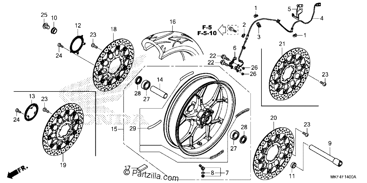 Diagrama de FRONT WHEEL