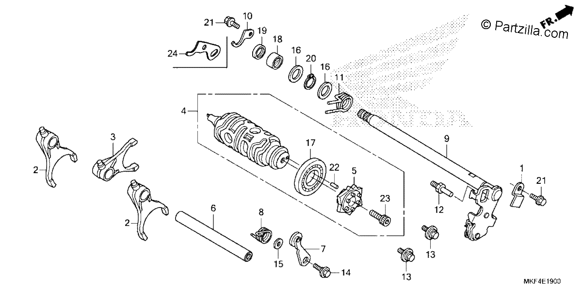 Diagrama de GEARSHIFT DRUM