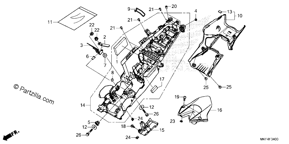Diagrama de REAR FENDER
