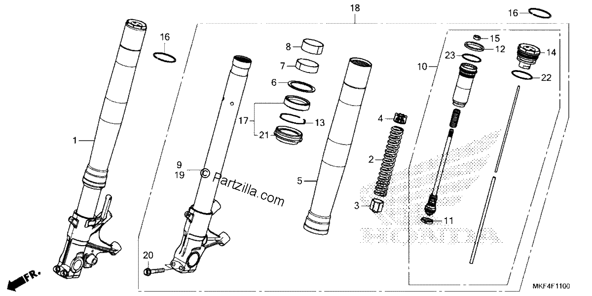 Diagrama de FRONT FORK 1