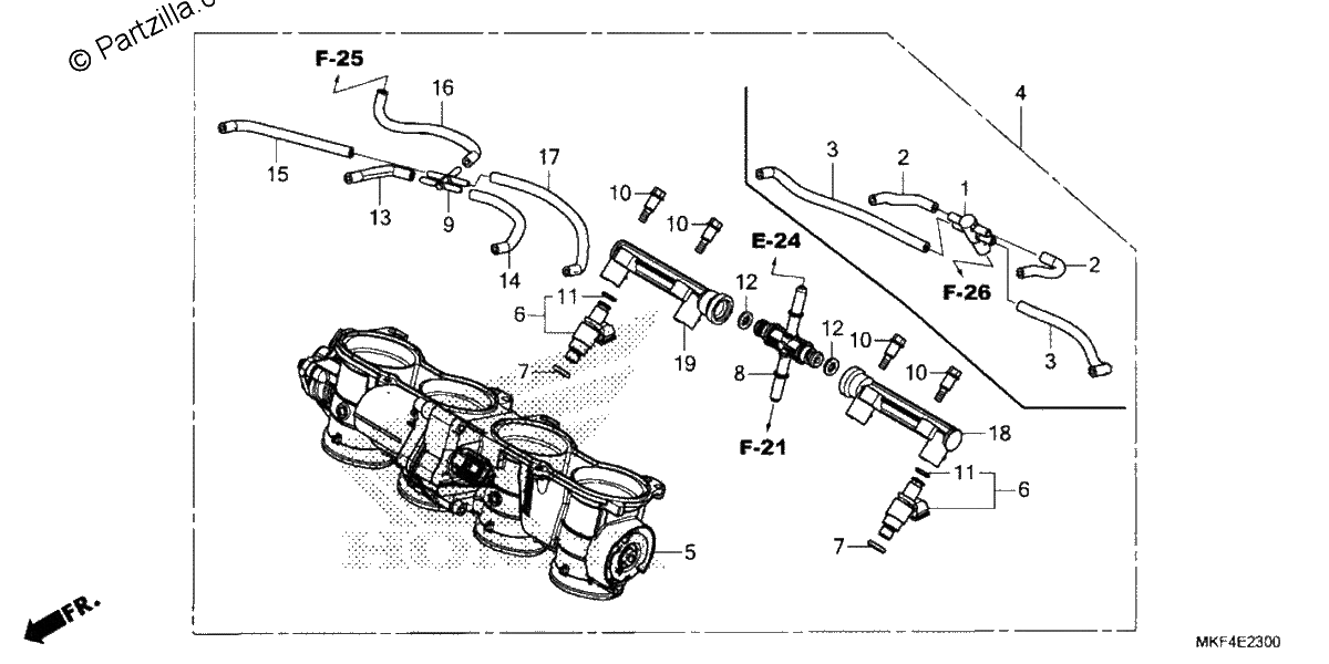 Diagrama de THROTTLE BODY