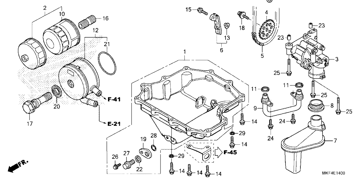 Diagrama de OIL PAN OIL PUMP