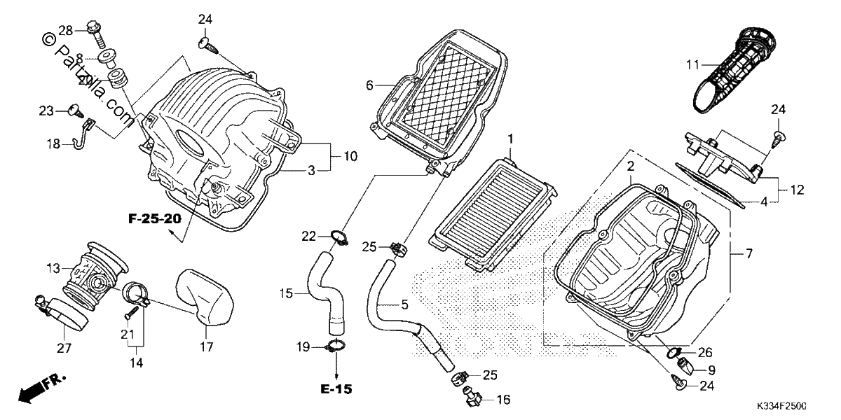 Diagrama de AIR CLEANER
