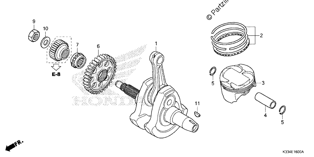 Diagrama de CRANKSHAFT PISTON