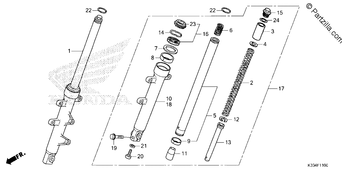 Diagrama de FRONT FORK