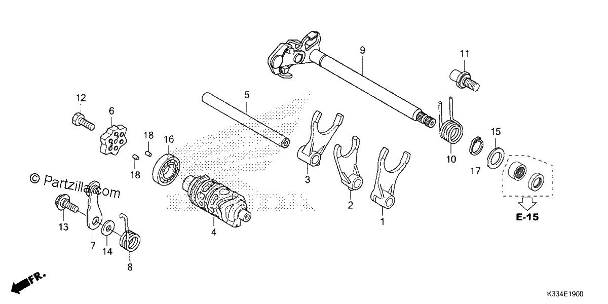 Diagrama de GEARSHIFT DRUM