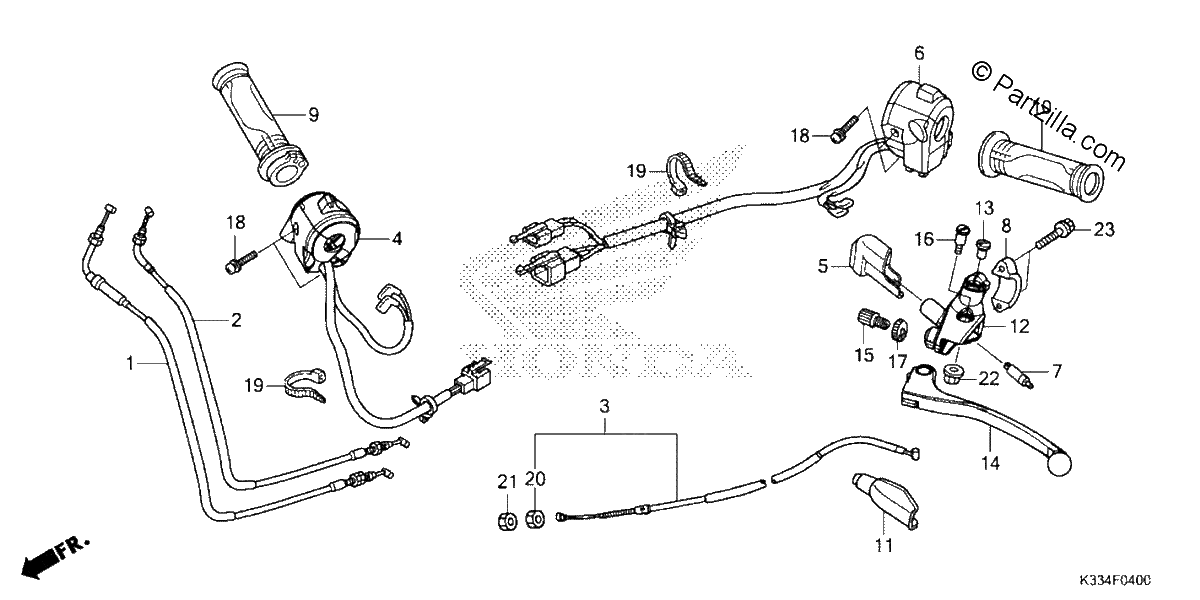 Diagrama de HANDLE LEVER SWITCH CABLE